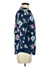 Tantrums Floral Blue 3/4 Sleeve Button-Down Shirt Size M - photo 4