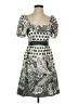 Lapis 100% Cotton Paisley Gray Cocktail Dress Size S - photo 1