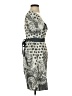 Lapis 100% Cotton Paisley Gray Cocktail Dress Size S - photo 4