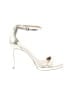 Stuart Weitzman Metallic Silver Sandals Size 8 - photo 1
