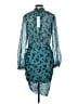 Veronica Beard 100% Silk Teal Blue Cocktail Dress Size 10 - photo 2