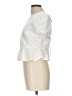 Available 100% Cotton White Short Sleeve Blouse Size L - photo 5