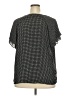 Liz Claiborne 100% Polyester Houndstooth Black Short Sleeve Blouse Size XXL - photo 2