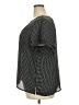 Liz Claiborne 100% Polyester Houndstooth Black Short Sleeve Blouse Size XXL - photo 5