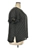 Liz Claiborne 100% Polyester Houndstooth Black Short Sleeve Blouse Size XXL - photo 4