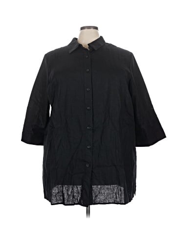 Jessica London Short Sleeve Button-Down Shirt (view 1)