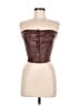 Chocolate Brown Sleeveless Button-Down Shirt Size M - photo 1