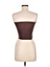 Chocolate Brown Sleeveless Button-Down Shirt Size M - photo 2