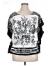 AGB 100% Polyester Black 3/4 Sleeve Blouse Size XL - photo 1