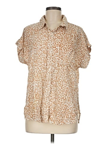 En Creme Short Sleeve Blouse (view 1)