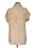 En Creme 100% Viscose Animal Print Tan Short Sleeve Blouse Size M - photo 2