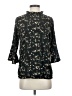 Downeast 100% Polyester Floral Black 3/4 Sleeve Blouse Size S - photo 1