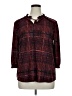Cocomo Tweed Burgundy 3/4 Sleeve Blouse Size XL - photo 1