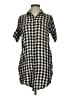 Madewell 100% Viscose Checkered-gingham Black Short Sleeve Button-Down Shirt Size XS - photo 1