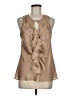 Violet & Claire 100% Polyester Tan Sleeveless Blouse Size M - photo 1