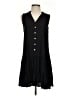 Nine West Solid Black Casual Dress Size 1 - photo 1