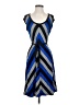Cache Chevron-herringbone Blue Cocktail Dress Size 4 - photo 1