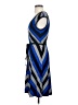 Cache Chevron-herringbone Blue Cocktail Dress Size 4 - photo 5