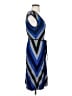 Cache Chevron-herringbone Blue Cocktail Dress Size 4 - photo 4