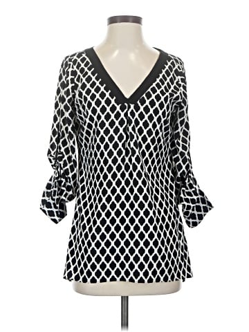 White House Black Market 3/4 Sleeve Blouse (view 1)