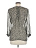 Gap Outlet 100% Polyester Silver Long Sleeve Blouse Size M - photo 2