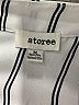 Storee 100% Polyester Stripes Gray Short Sleeve Blouse Size M - photo 7