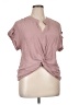 Lily White Pink Short Sleeve Blouse Size XL - photo 1