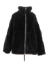H&M 100% Polyester Black Faux Fur Jacket Size L - photo 1