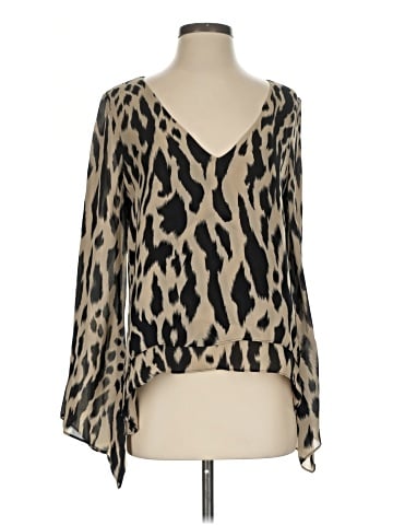 Parker Long Sleeve Silk Top (view 1)