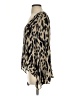 Parker 100% Silk Animal Print Tan Long Sleeve Silk Top Size XS - photo 5