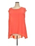 Como Black 100% Polyester Orange Short Sleeve Blouse Size 3X - photo 1