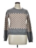 Minnie Rose Chevron-herringbone Gray Pullover Sweater Size XL - photo 1