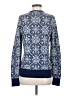 Lands' End 100% Baumwolle Print Blue Pullover Sweater Size S - photo 2
