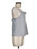 Lush 100% Polyester Silver Sleeveless Blouse Size M - photo 4