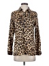 Vince Camuto 100% Polyester Animal Print Brown Long Sleeve Blouse Size XS - photo 1