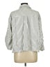 Max Studio Stripes Ivory 3/4 Sleeve Button-Down Shirt Size L - photo 2