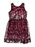 Chasing Fireflies 100% Polyester Stars Burgundy Dress Size 8 - photo 1