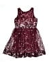 Chasing Fireflies 100% Polyester Stars Burgundy Dress Size 8 - photo 2