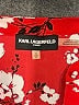 Karl Lagerfeld Paris 100% Polyester Floral Red Short Sleeve Blouse Size S - photo 7