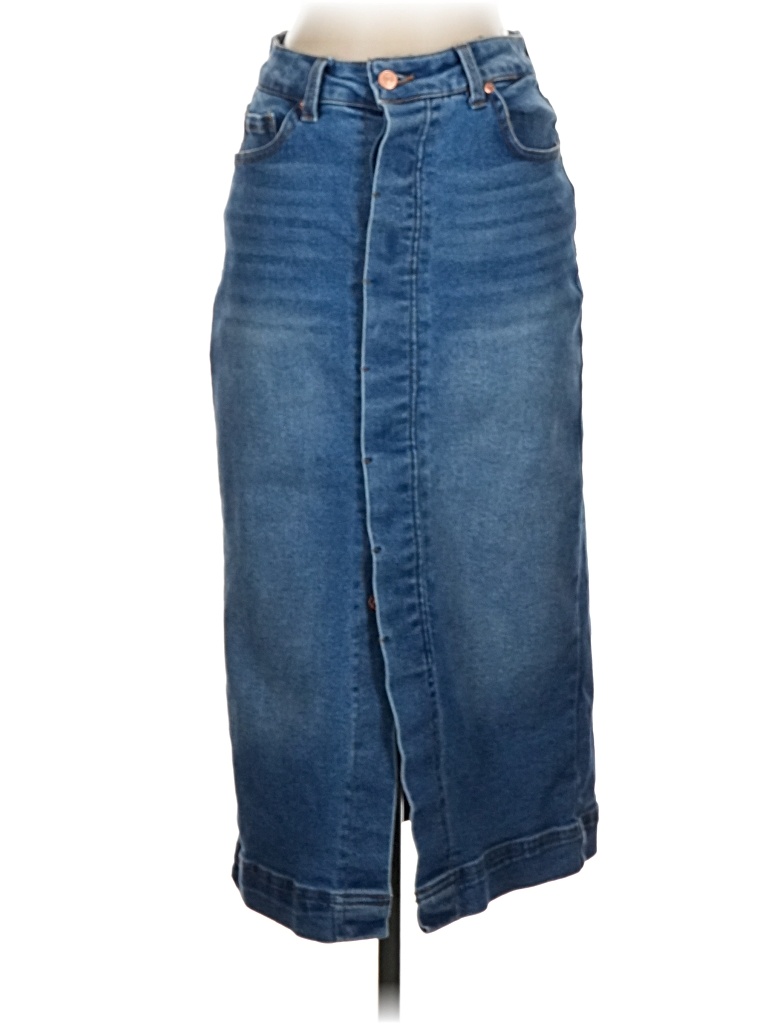 Pre-owned Express Denim Skirt In Blue