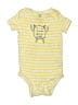 Carter's 100% Cotton Stripes Yellow Short Sleeve Onesie 12-18 MO / 18 MO - photo 1