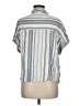 BeachLunchLounge Stripes Silver Short Sleeve Blouse Size M - photo 2