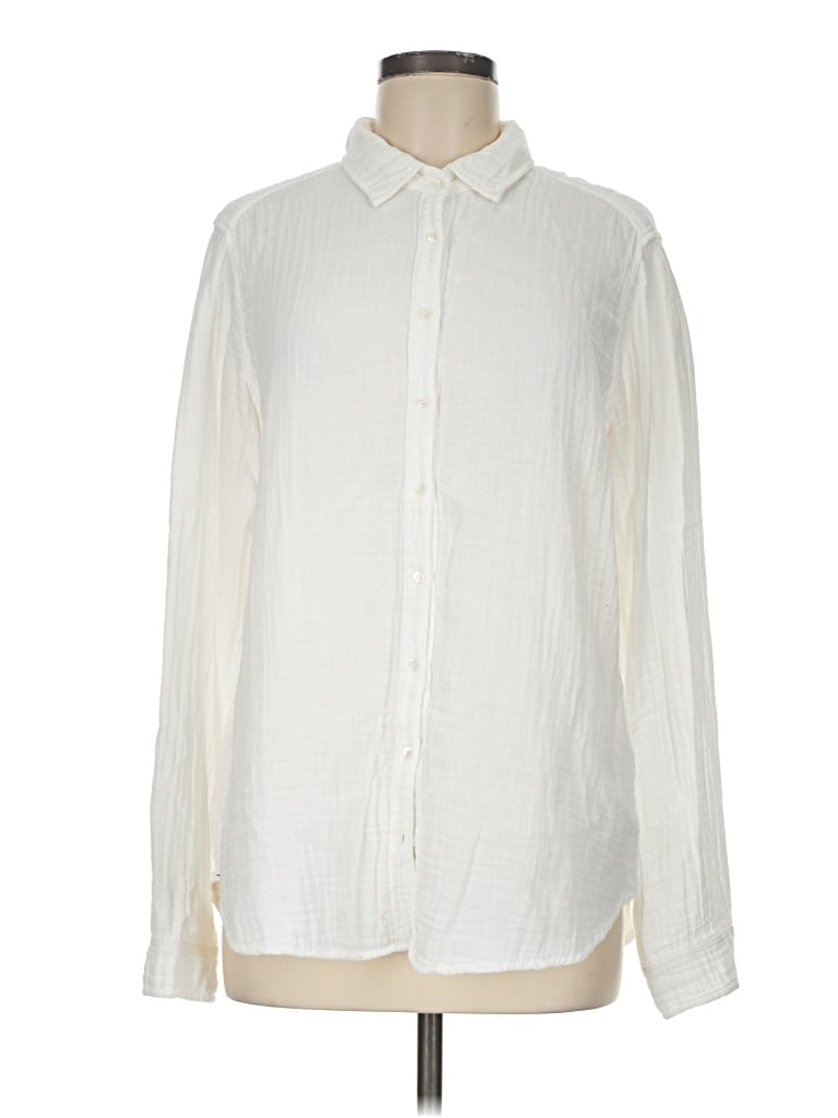 Pre-owned Xirena Long Sleeve Button Down Shirt In Ivory