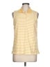 St. John's Bay Yellow Sleeveless Button-Down Shirt Size L - photo 1