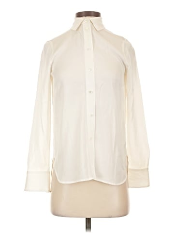 Vince. Long Sleeve Silk Top (view 1)
