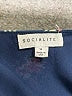 Socialite 100% Polyester Blue Sleeveless Blouse Size M - photo 7