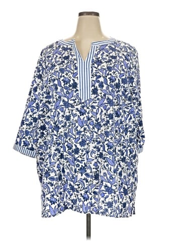 Liz & Me 3/4 Sleeve Blouse (view 1)