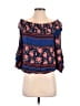 Democracy 100% Rayon Blue 3/4 Sleeve Blouse Size S - photo 1