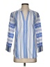 J.Crew 100% Cotton Stripes Blue 3/4 Sleeve Blouse Size XS - photo 1