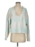 Electric & Rose Tie-dye Teal Pullover Sweater Size S - photo 1